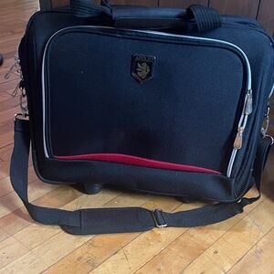 Adolfo Black Laptop wheeled carry-on bag